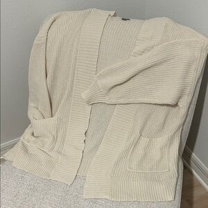 Aerie Cream Oversized Sweater Cardigan